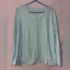 Sonoma Mint Green Button-Up Top